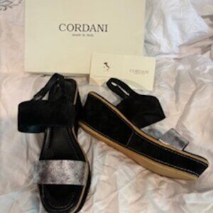 Cordani Black/Pewter Wedges- US 8.5/EUR 40